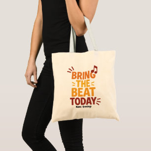 Bolsa Tote Traga a música retrô colorida hoje