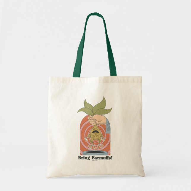 Bolsa Tote "Traga Protetores Auditivos!" Gráfico da Mandrágor (Frente)