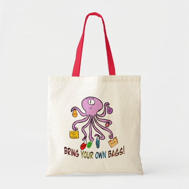 Bolsa Tote Traga suas próprias bolsas (Frente)