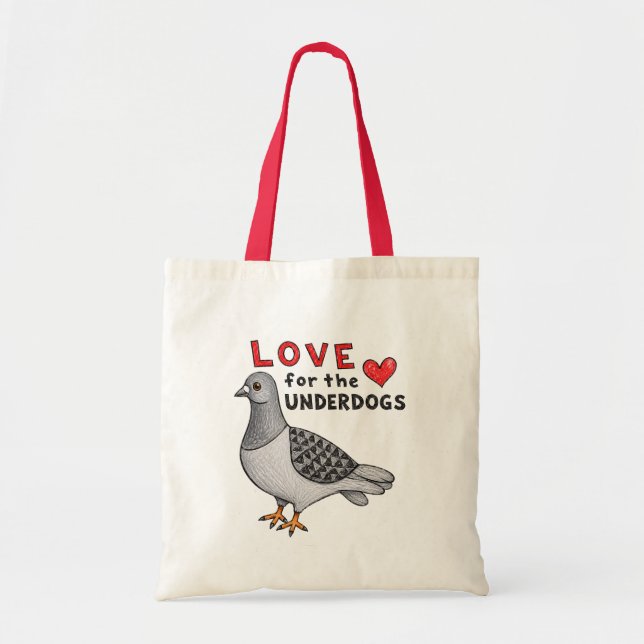 Bolsa Tote Tragetasche Taubenliebe (Frente)