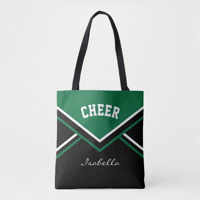 Bolsa Tote Traje de Cheerleader Verde Mais Escuro (Frente)