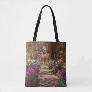 Bolsa Tote Trajeto no jardim de Monet, Giverny por Claude