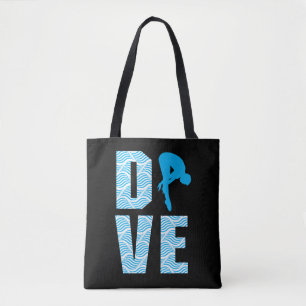 Bolsa Tote Trampolim da plataforma do mergulhador do presente