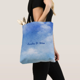 Bolsa Tote Tranquilo Céu Personalizado Sonhos Cores Aquáticas