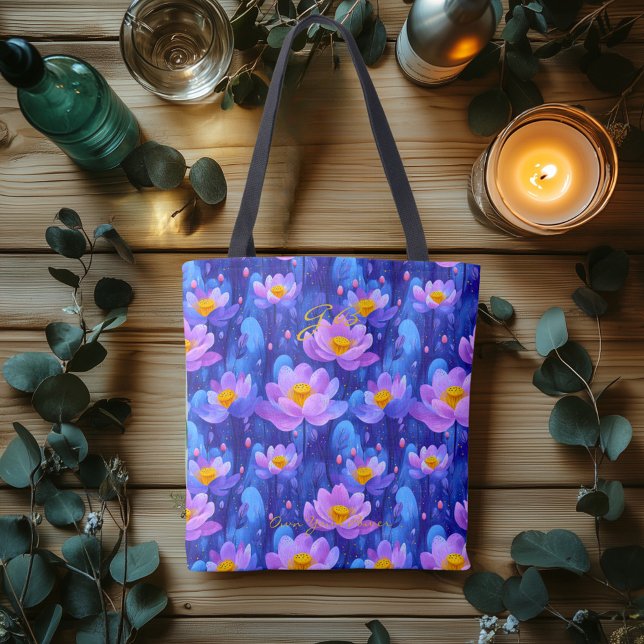 Bolsa Tote Tranquilo Lotus Blossom Bem-Estar Toalha (Criador carregado)