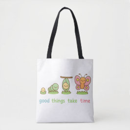 Bolsa Tote 🌸 Transformação da Borboleta Kawaii - Boas Coisas