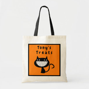 Bolsa Tote Tratamentos de Halloween personalizados sorrindo G