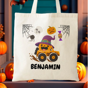 Bolsa Tote Trato ou Truque Monstro de Bombaim de Halloween