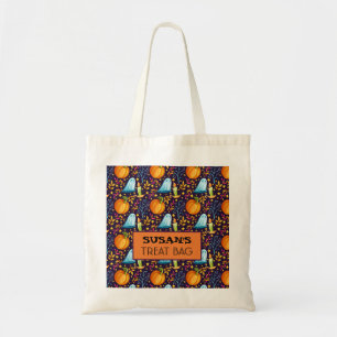 Bolsa Tote Trato Personalizado do Halloween e Saco de Tote do