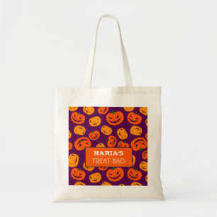 Bolsa Tote Trato Personalizado do Halloween e Saco de Tote do