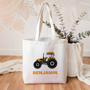 Bolsa Tote Trator Amarelo Fazenda Crianças