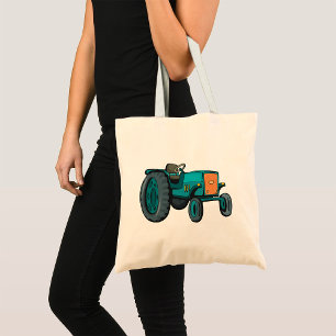 Bolsa Tote Trator Azul Vintage Vida na Fazenda