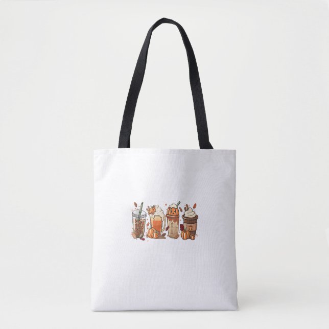 Bolsa Tote Trava De Pumpkin, Café De Queda, Arroz De Pumpkin, (Frente)