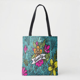 Bolsa Tote Travesseiro Decorativo Beleza com Flores