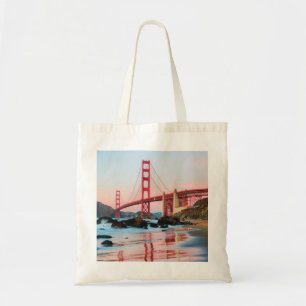 Bolsa Tote Travesseiro decorativo da ponte ouro