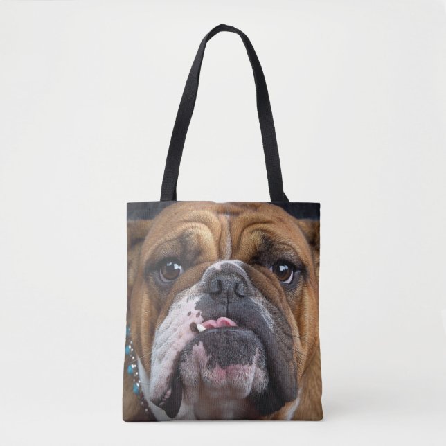 Bolsa Tote Travesseiro decorativo Inglês Bulldog (Frente)