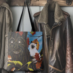 Bolsa Tote Tree Ent Cat Autumn Fantasy