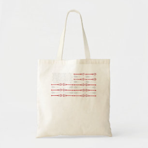 Bolsa Tote Treinador Badass Título US Flag Lacrosse F