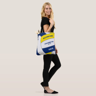Bolsa Tote treinador de atletas de vôlei de cor azul