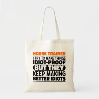 Bolsa Tote Treinador De Cavalo Eu Tento Fazer Coisas Engraçad