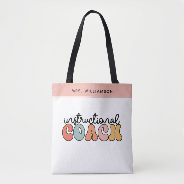 Bolsa Tote Treinador educacional Treinador Personalizado Retr (Frente)