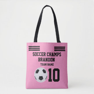 Bolsa Tote Treinador moderno de esportes personalizado rosa