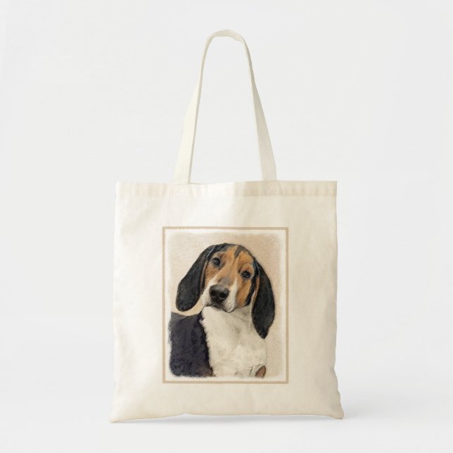 Bolsa Tote Treing Walker Coonhound Painting - Arte Original (Frente)