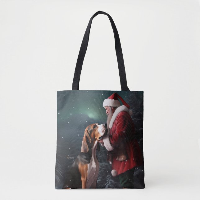 Bolsa Tote Treing Walker Coonhound Santa Claus Natal (Frente)
