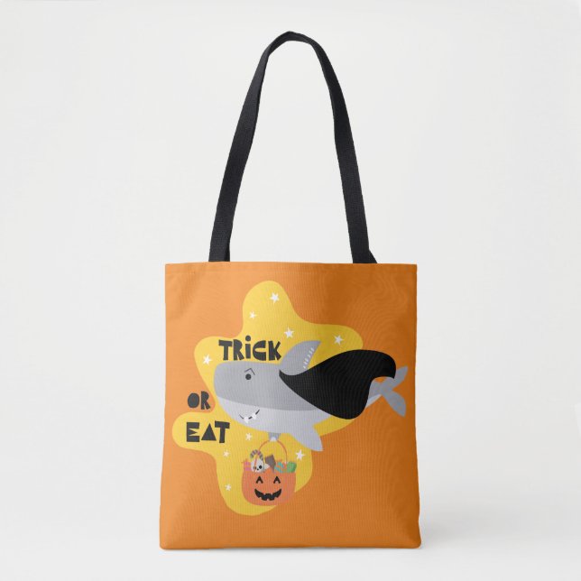 Bolsa Tote Treino de Halloween de Tubarão (Frente)