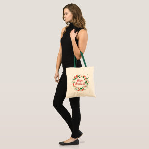 Bolsa Tote Treino de Wreath e Feliz Natal
