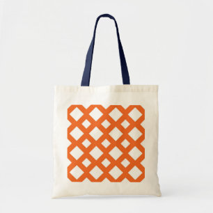 Bolsa Tote Treliça Laranja em Branco