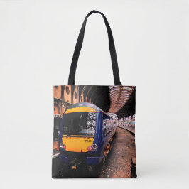 Bolsa Tote trem azul, na estação de York.