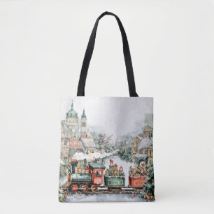 Bolsa Tote Trem de Natal