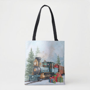 Bolsa Tote Trem de Natal