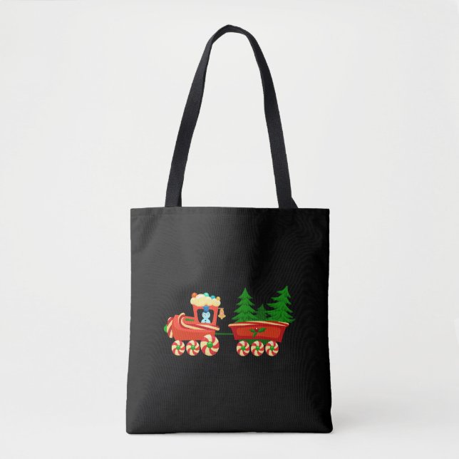 Bolsa Tote trem de Natal (Frente)