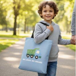 Bolsa Tote Trendy Blue Minimalist Dump Truck Big Dreams Canva