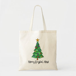 Bolsa Tote Trendy Geométrico Colorful Tree Feliz Natal