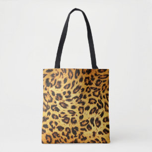 Bolsa Tote Trendy Leopard: Padrão de Design da pele.