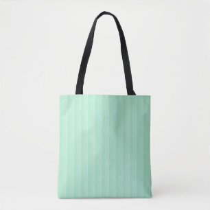 Bolsa Tote Trendy Mint Green White Strike Modelo moderno