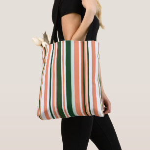 Bolsa Tote Trendy Modern Neutral Earth Tones Stripes