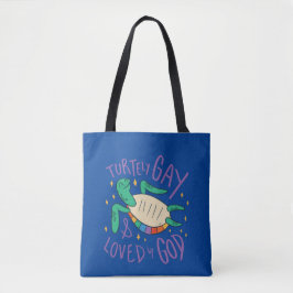 Bolsa Tote Trendy Orgulho gay Turtley Gay amado por Deus