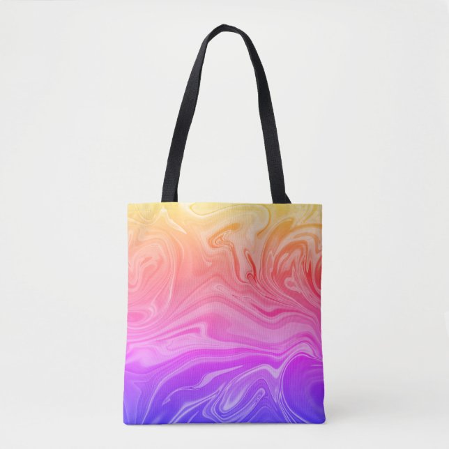 Bolsa Tote Trendy Purple Red Yellow Abstrato (Frente)