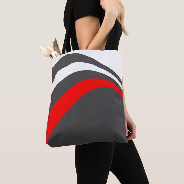 Bolsa Tote Trendy Summer Minimalist Stripes (Close Up)