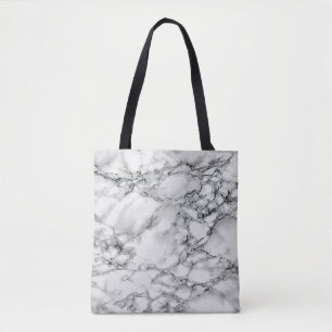Bolsa Tote Trendy White Marble Stone