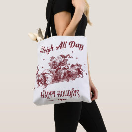 Bolsa Tote Trenó o dia todo Natal Vintage