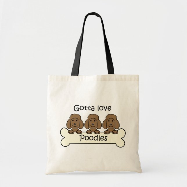 Bolsa Tote Três caniches (Frente)