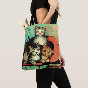 Bolsa Tote três gatinhos impressão
