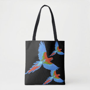 Bolsa Tote Três Macaws de voo