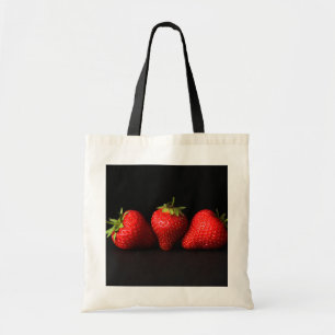Bolsa Tote Três Morangos A Preto