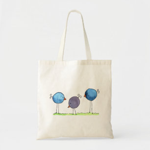 Bolsa Tote Três Pássaros Aquáticos Caprichosos
